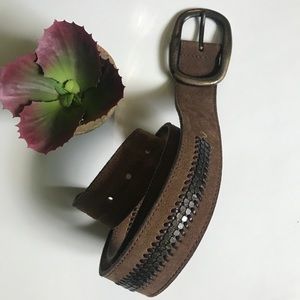 Fossil suede leather belt